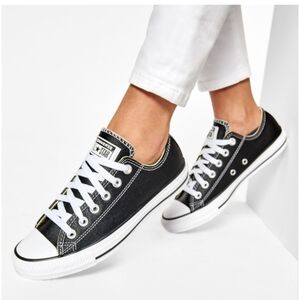 Converse All Star Unisex Black and White Ox Leather Low-Top Sneakers